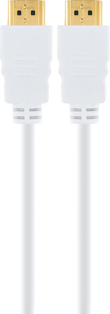 HDMI -Kabel mit Ethernet 18 Gbit/s weiß/gold 1,5/3 m, Kabellänge:3 m