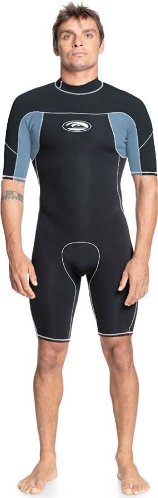 Quiksilver Cp Saturne 2/2 Kurzarm-neoprenanzug Mit Reißverschluss Am Rücken Schwarz S Schwarz S