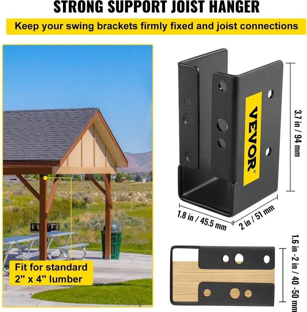 Support solive acier galvanisé bride cachée 2x4 montage frontal x24 - 3