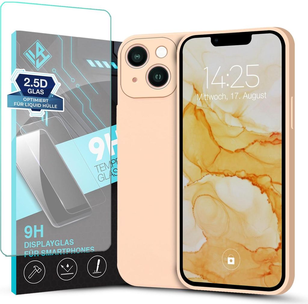 Hülle für Apple iPhone 14 mit 9H Displayglas Displayschutz Produktbild 