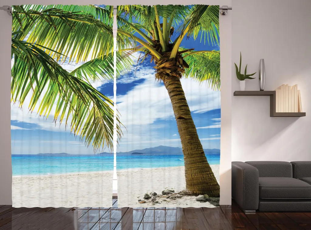 Rideau de Douche ou Chambre Plage 280x225 cm : Changez de Vue sans Travaux