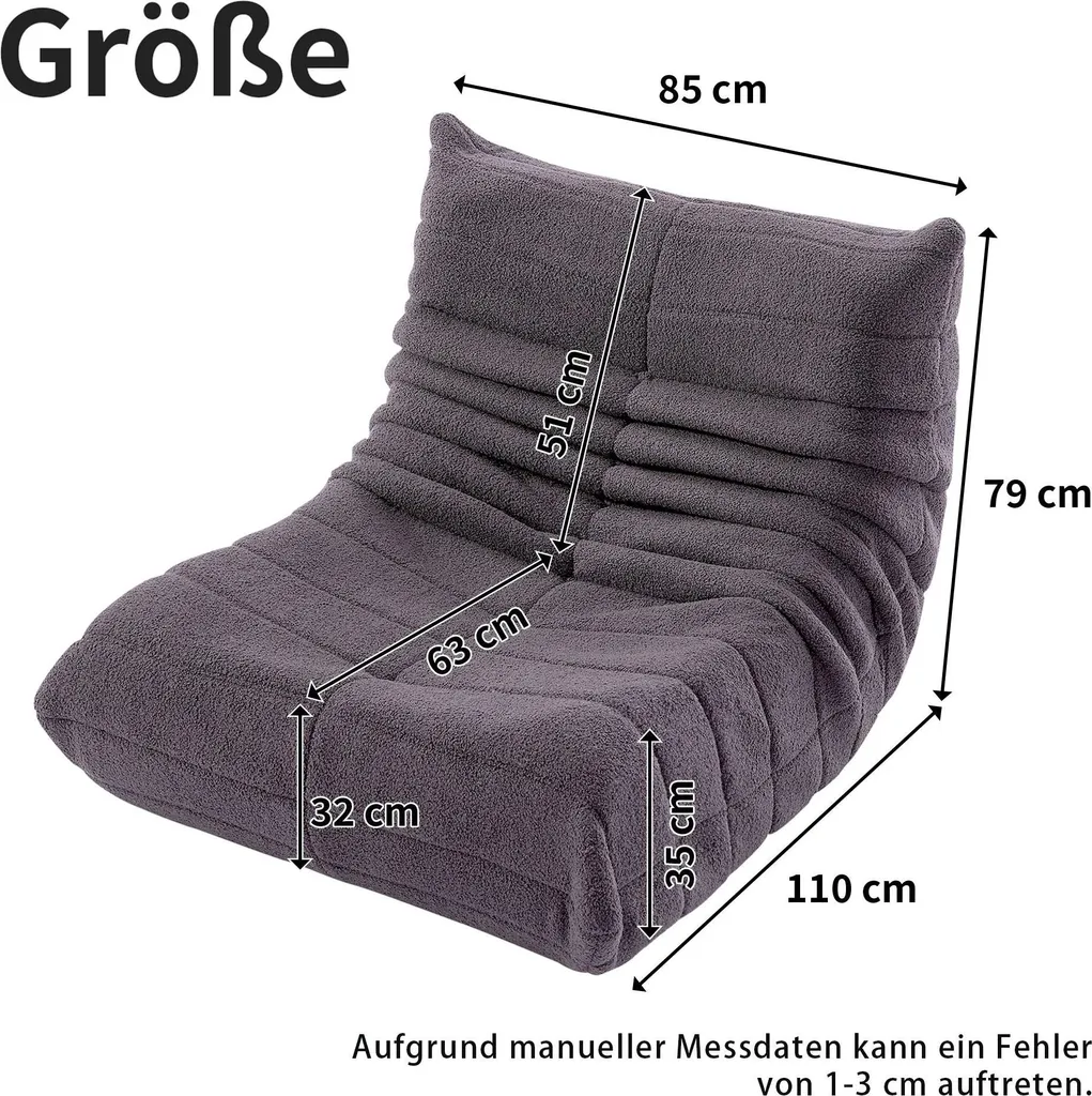 Coussin de Sol Ajustable avec Dossier Rembourré et Design Ergonomique - 7
