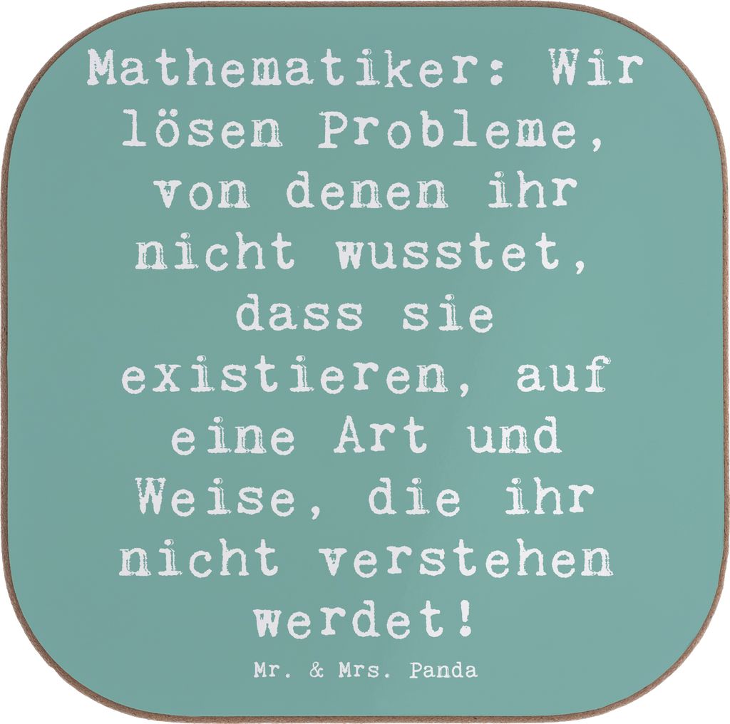 Mr. & Mrs. Panda Untersetzer für Gläser Spruch Mathematiker Produktbild 