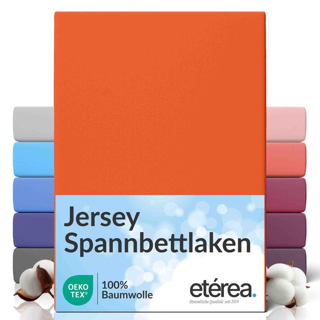 Jersey Spannbettlaken 120x200 cm, 100% Baumwolle Bettlaken, Produktbild 