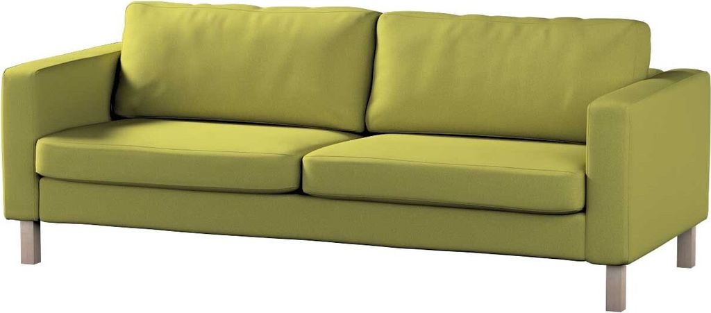 Dekoria Bezug für Karlstad Schlafsofa, limone, Bezug für Karlstad 3-Sitzer ausklappbar