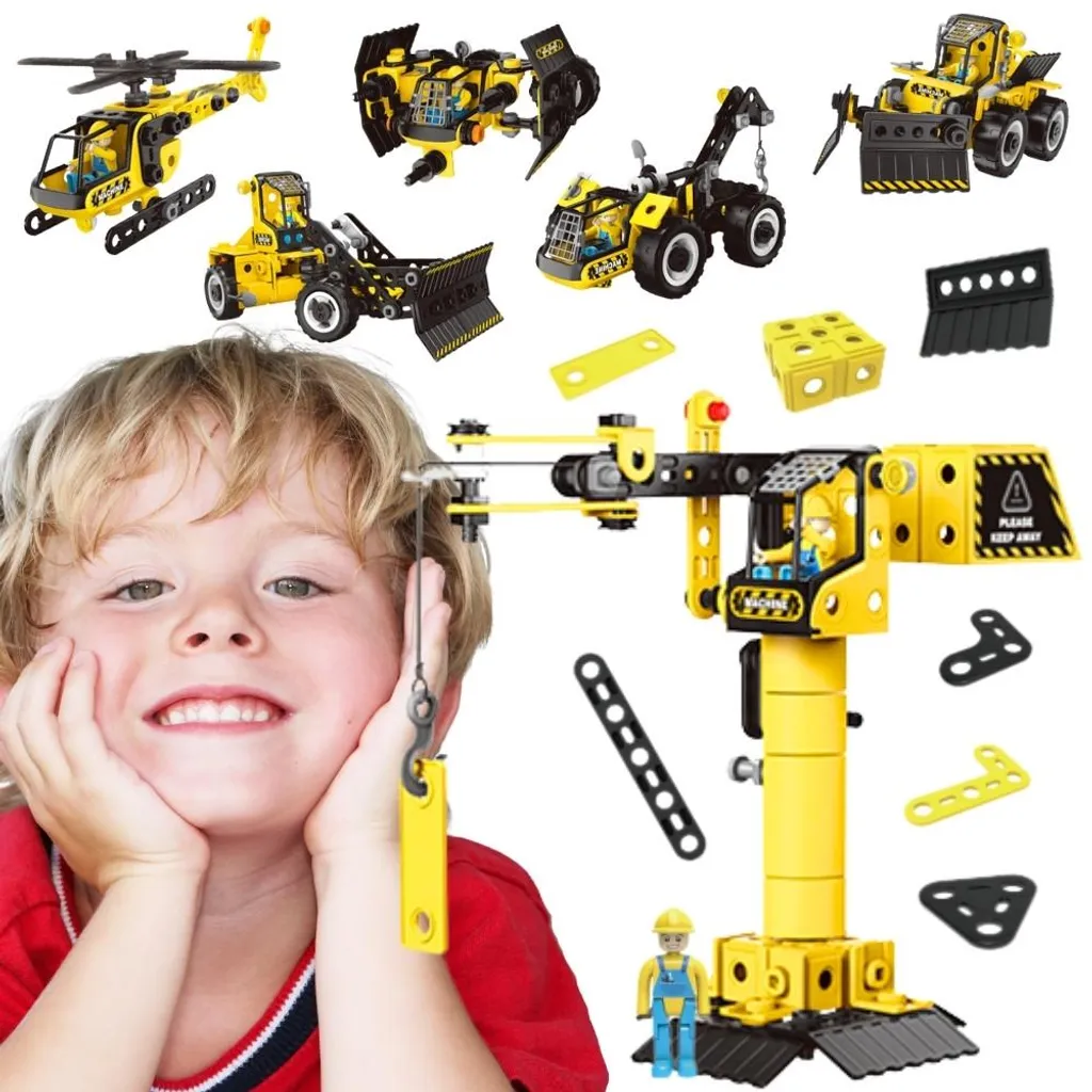 Véhicules de Construction WOOPIE STEAM 6v1 Kit Assemblage 223 el.
