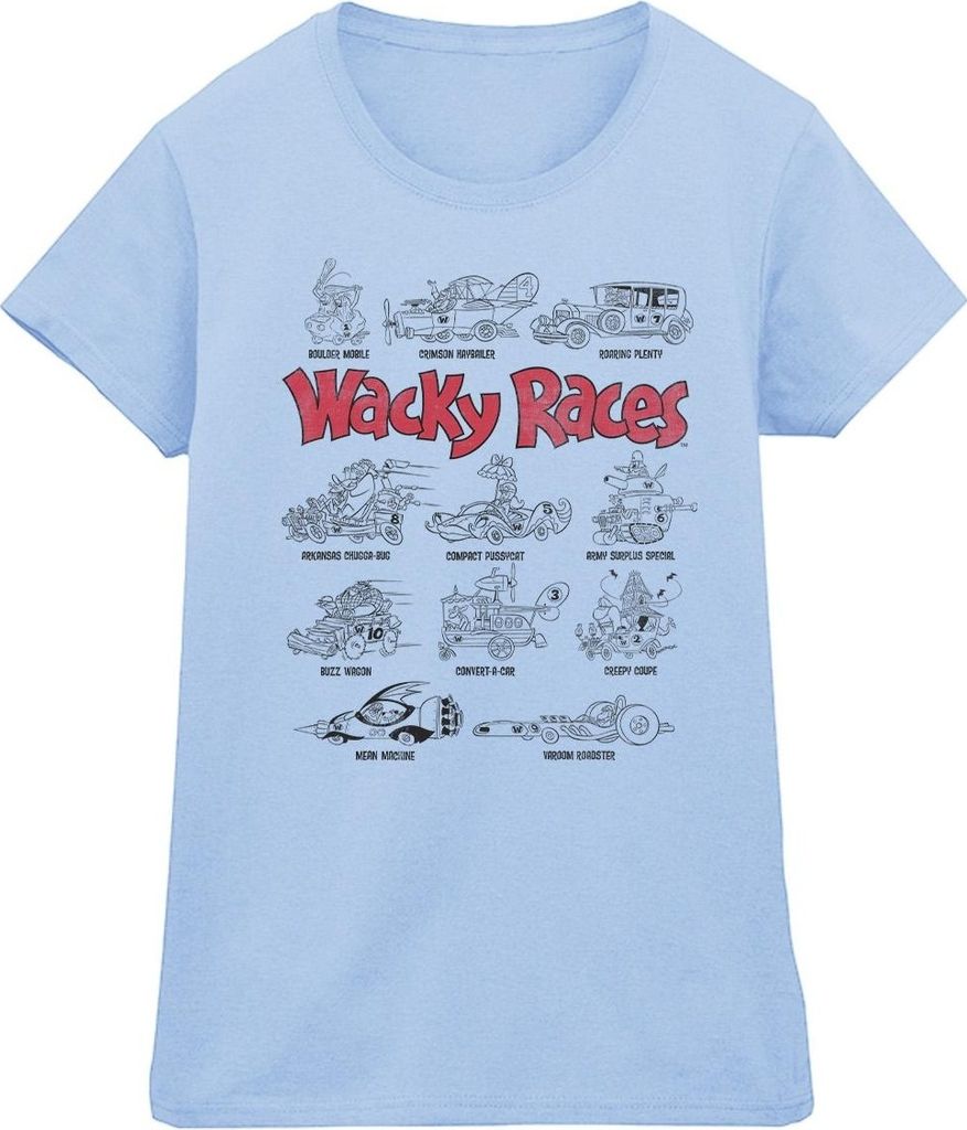 Wacky Races - T-Shirt für Damen BI44766 (S) (Babyblau)