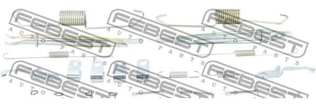 FEBEST 0404-KB4-KIT Zubehörsatz, Feststellbremsbacken OE 4600A104 kompatibel mit L200, Pajero