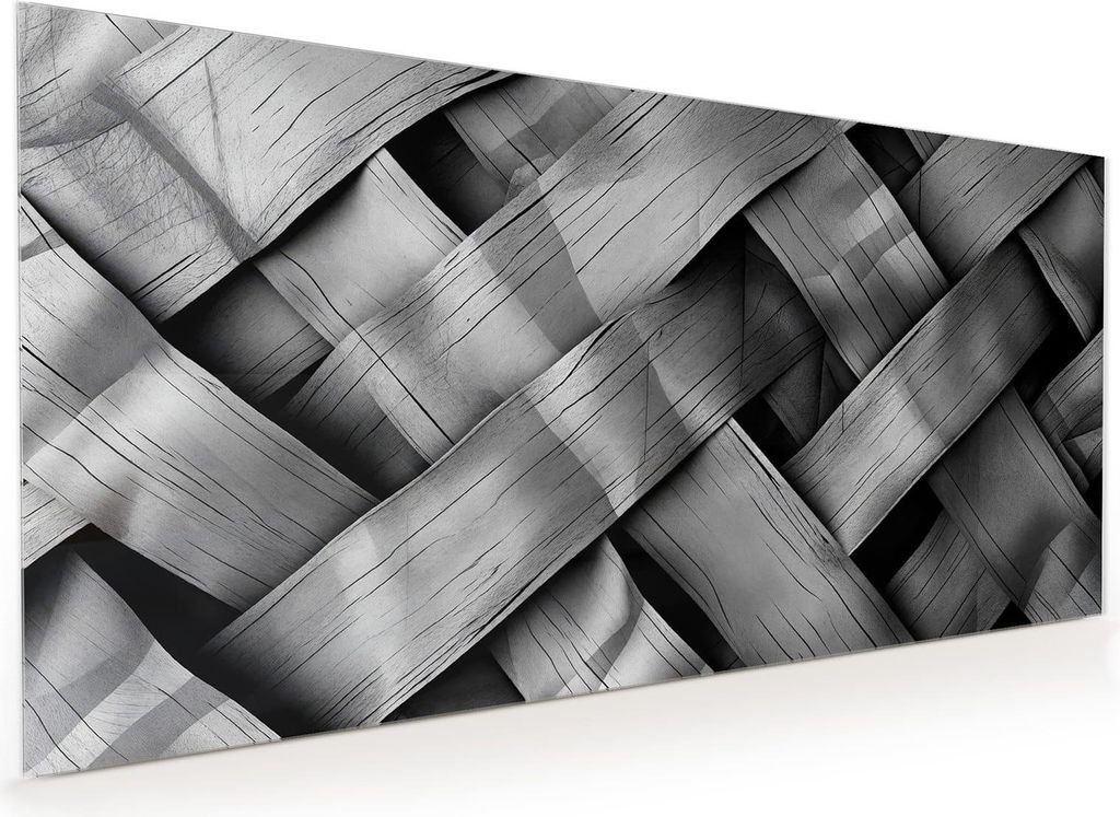 Küchenrückwand Spritzschutz Glas mit Motiv Geflochtenes Holz 40 x 40 cm