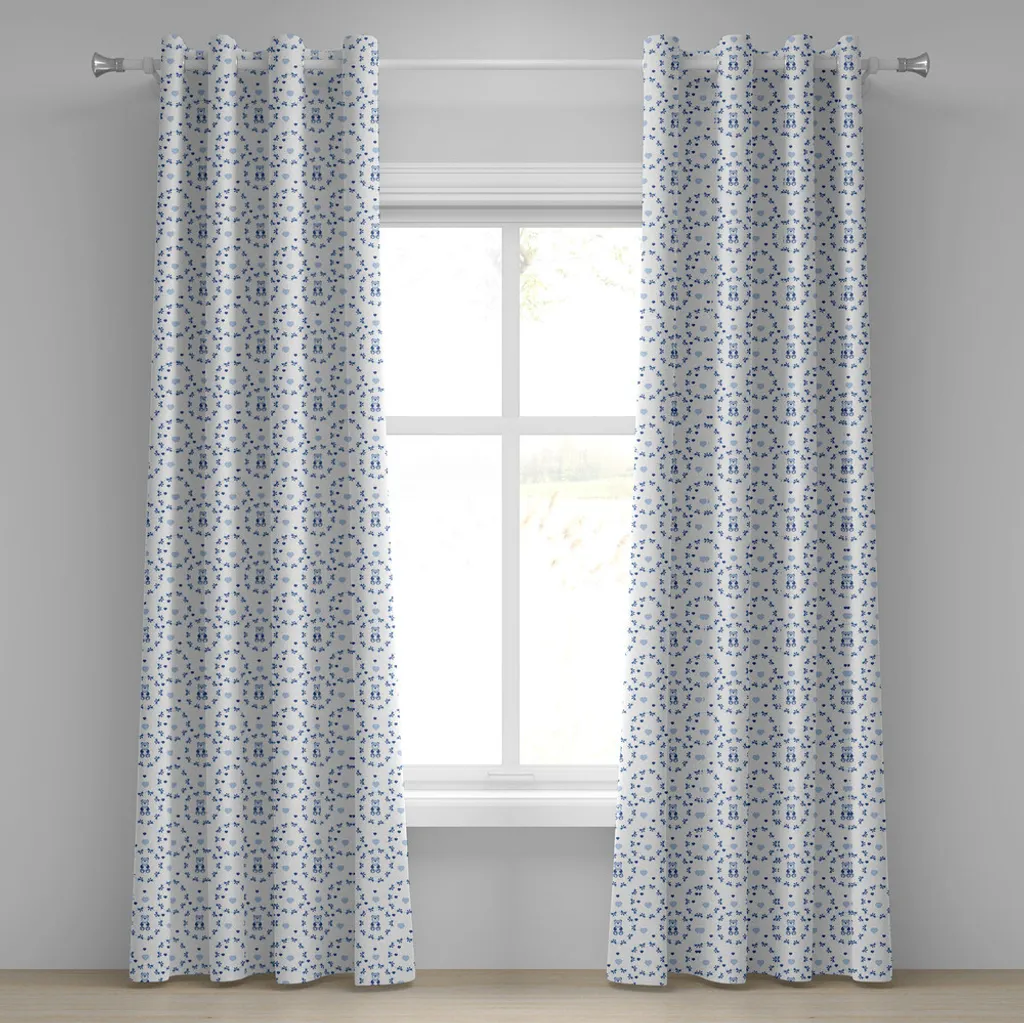 ABAKUHAUS Rideau à Œillets Motif Oursons pour Bébé 280x245cm Violet