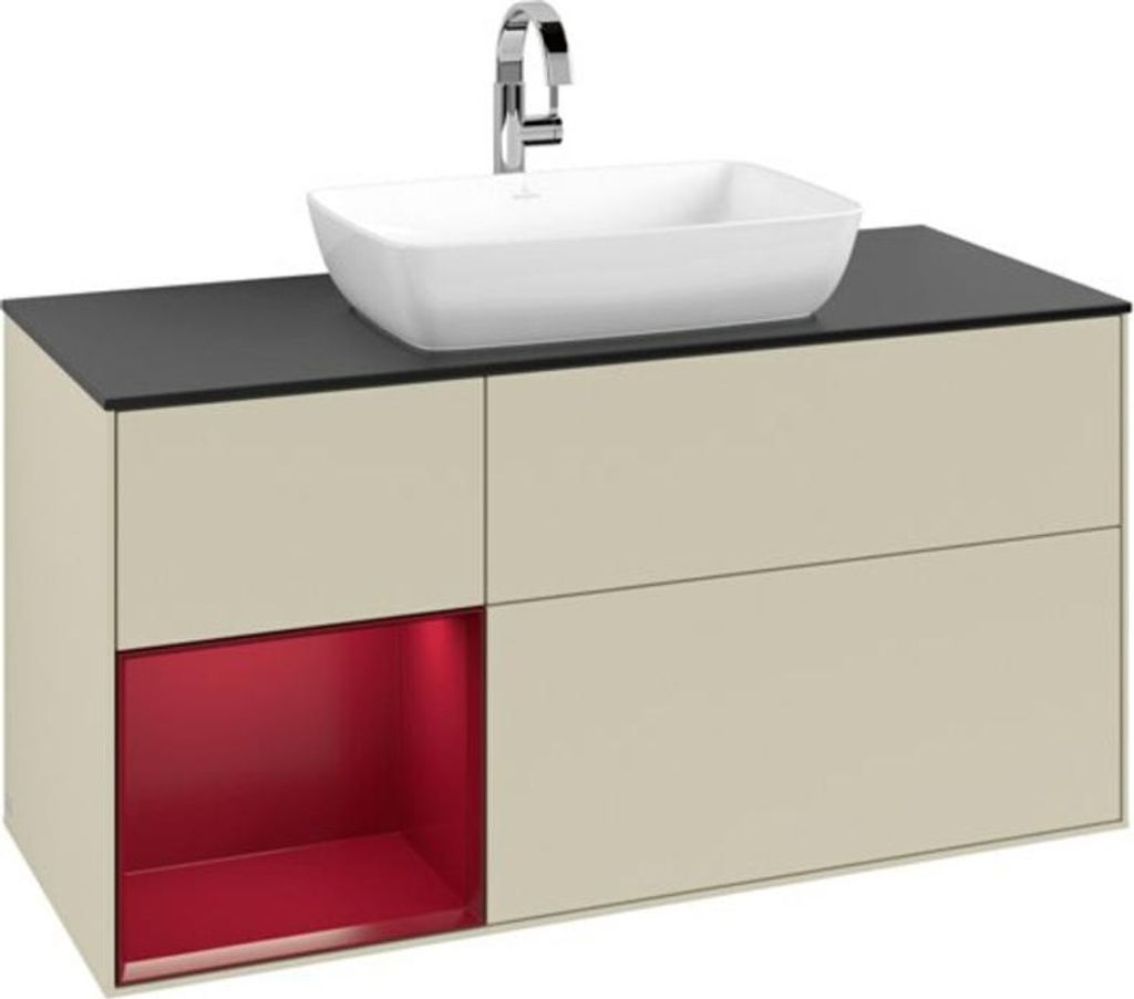 V&B Waschtischunterschrank Finion 120cm, Pl b m, Rg Peo m Lac, si Gr m Lac