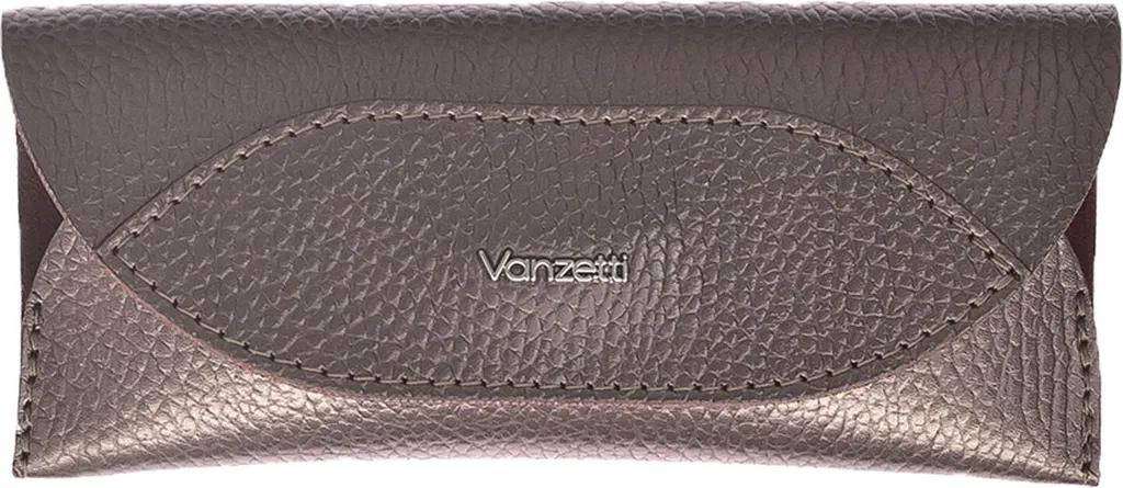 Vanzetti Pelle Borsa Porta Utensili e Occhiali Gun Metal 17x7,5cm