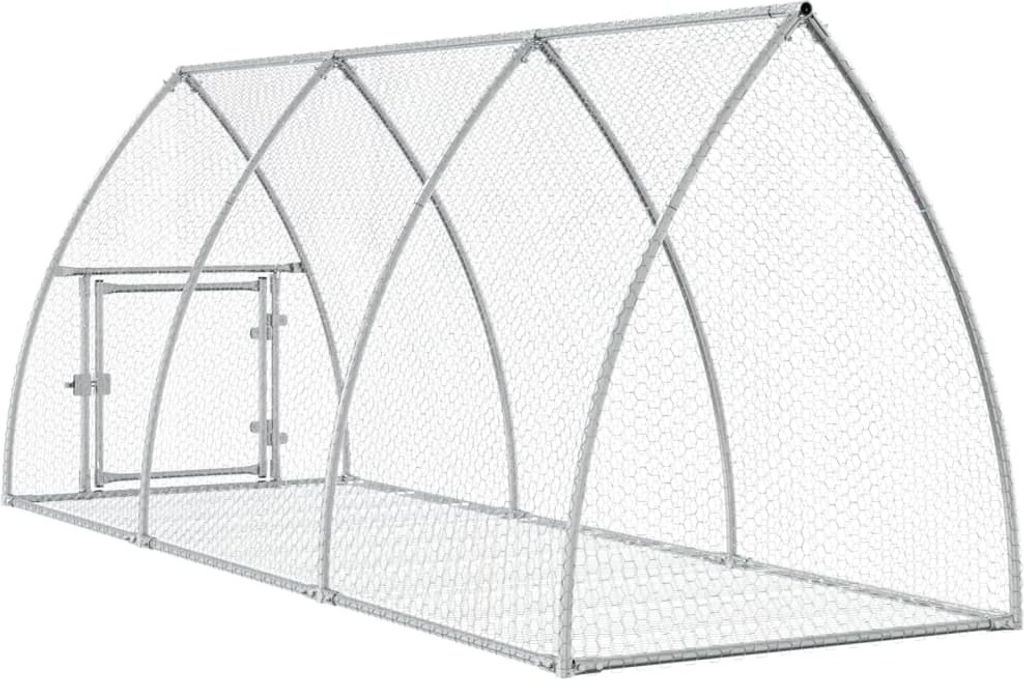 vidaXL Králikáreň Silver 300x105x120 cm Pozinkovaná oceľ Obrázok produktu 4
