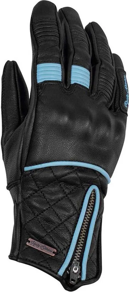 Gants Rusty Stitches Lilly Noir M pour femme motarde en cuir