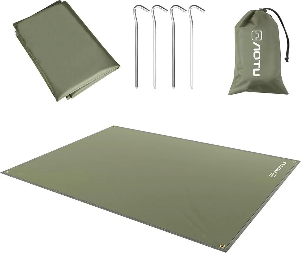 Bâche de Hamac Légère pour Randonnée et Bushcraft 2.2x1.5m Coloris Vert
