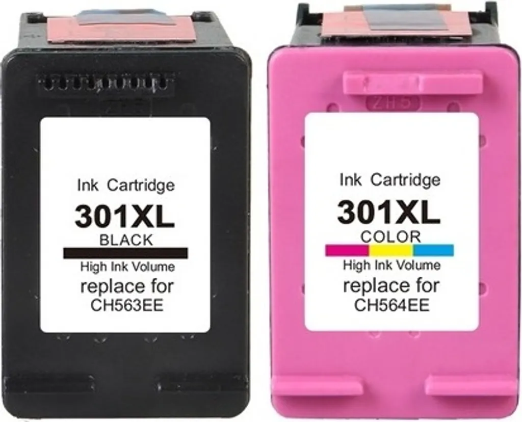 Cartouche 301 XL haute capacité Noir et Couleur, rendu de qualité