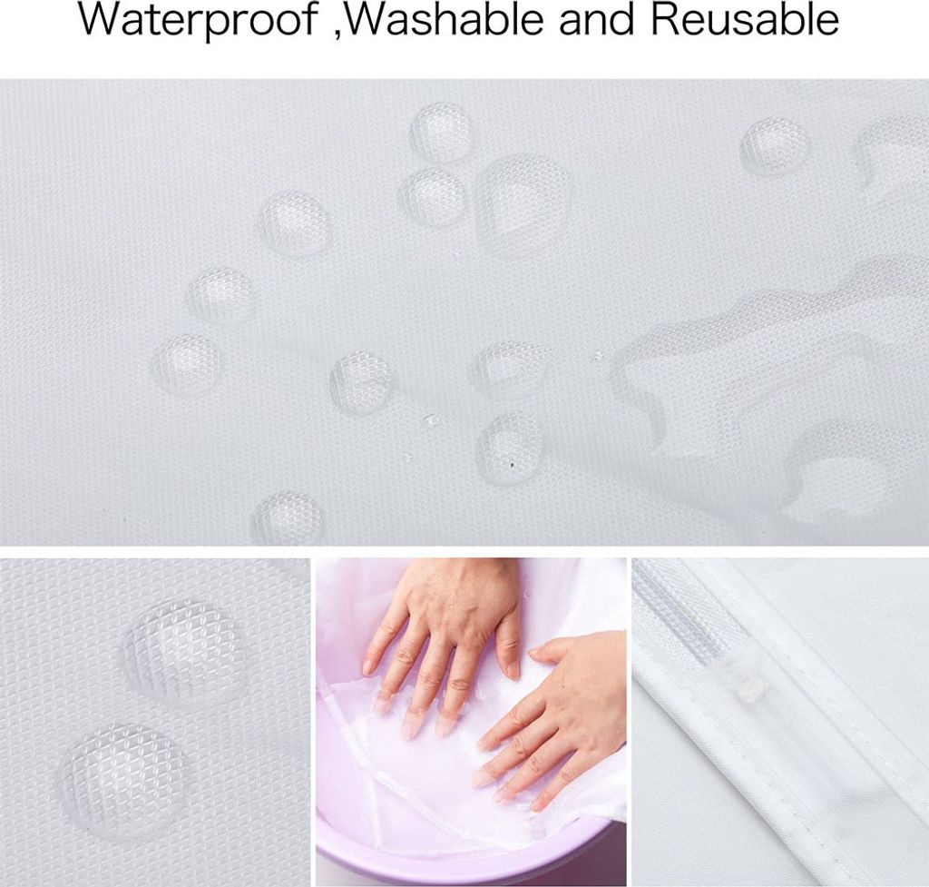 Kleidersäcke Aus PEVA (5 Stück) – Staubdicht, Wasserabweisend, Mit Reißverschluss, 60x120 Cm Für Anzüge & Mäntel