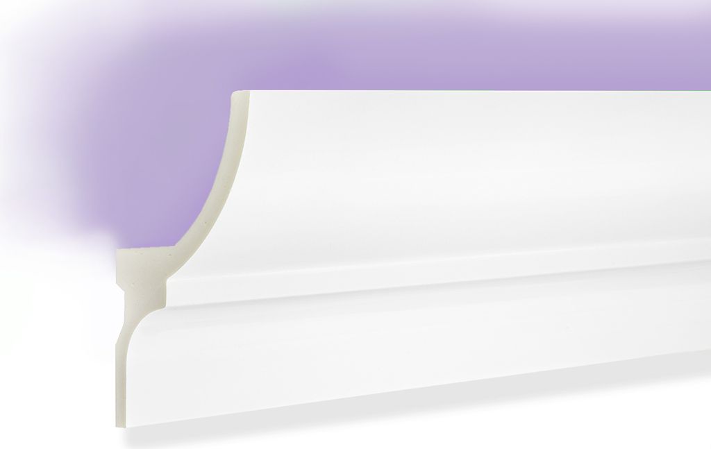 LED Profile aus Polyurethan- Indirekte Beleuchtung mit Stuckleisten, leicht & lichtundurchlässig - (2 Meter KF714) Dekoration Ecken Spot Innen Win...