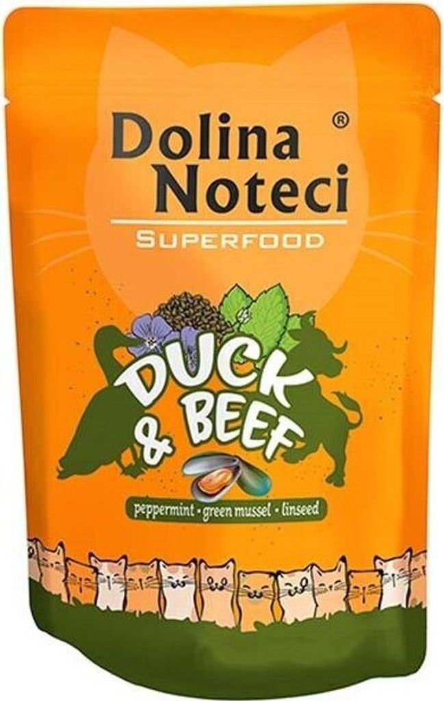 DOLINA NOTECI SUPERFOOD mokré krmivo pre mačky kačica a Obrázok produktu 