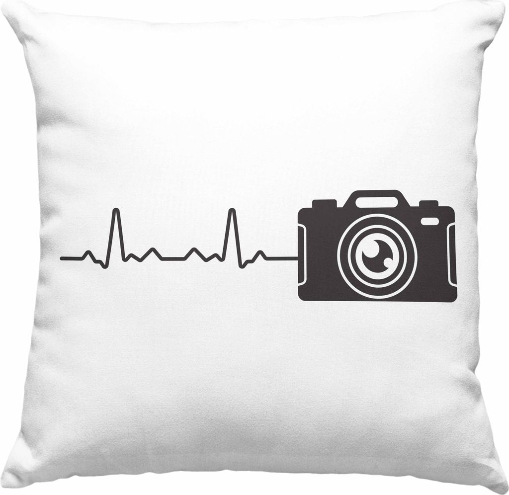 Trendation - Fotograf Deko-Kissen mit Füllung 40x40 Zubehör Fotografie Geschenk Fotografieren Deko-Kissen mit Füllung 40x40 Geschenkideen Lusti...