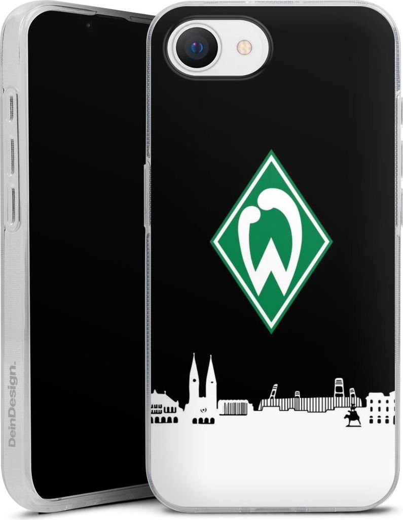 DeinDesign Handyhülle für Apple iPhone 16e Silikon Hülle Case Smartphone Schutzhülle Offizielles Lizenzprodukt SV Werder Bremen Skyline
