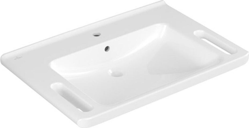 V&B Waschtisch Vicare 80x55cm, m Hahnloch, mit Überlauf, weiß