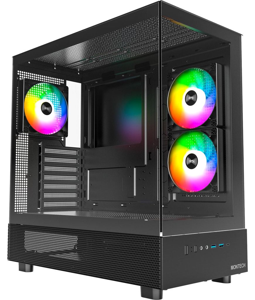 MONTECH XR vetro temperato nero x 2 (XR (B)) Immagine del prodotto 