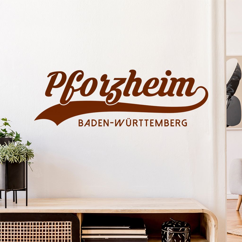 Pforzheim Baden-Württemberg Wandtattoo Wandaufkleber Wall Sticker - Dekoration, Küche, Wohnzimmer, Schlafzimmer, Badezimmer