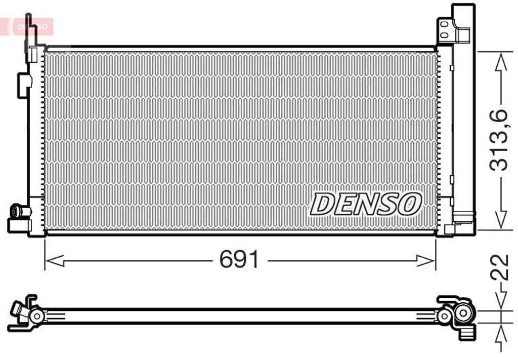 DENSO DCN50124 Kondensator Klimaanlage Klimakondensator für TOYOTA RAV4 V (XA50)