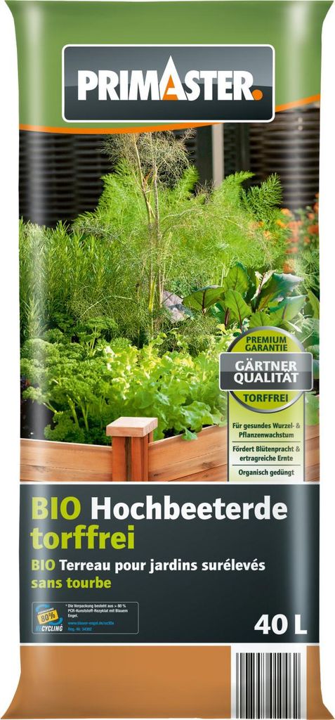 Primaster Hochbeeterde 40 L torffrei