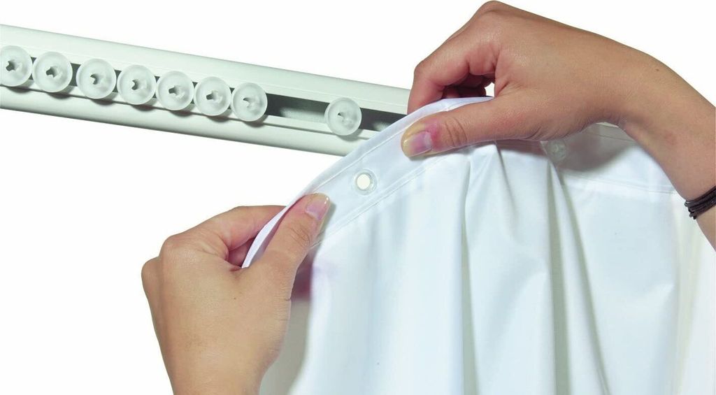 Spirella Gleitrollen für Surprise Duschvorhangstange, 5 Stück, weiß/Chrom