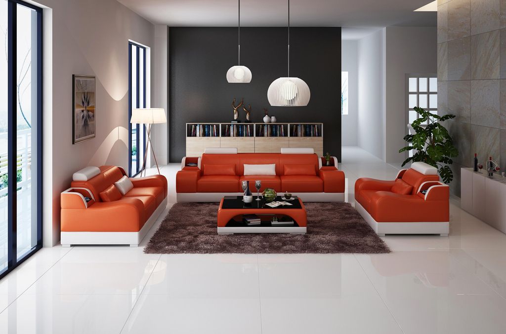 Moderne Sofagarnitur Couch Sofa Garnituren Gruppe 311 Sitzer Ledersofa Sofas Neu