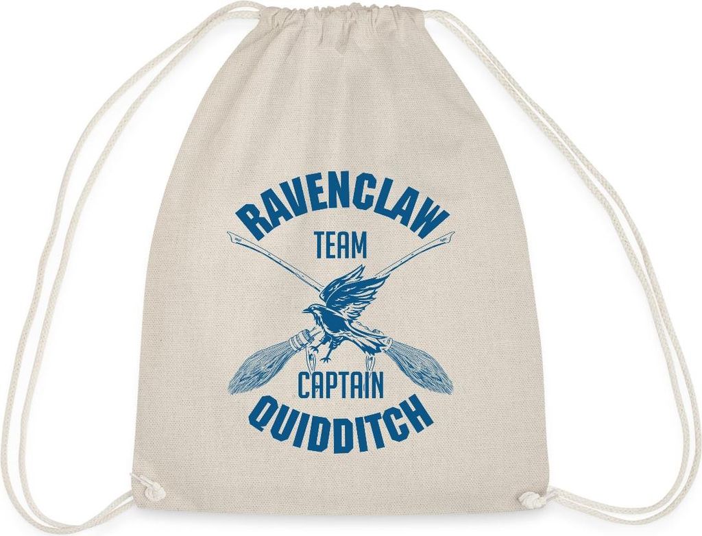 Spreadshirt Harry Potter Ravenclaw Team Captain Quidditch Turnbeutel, One size, Natur