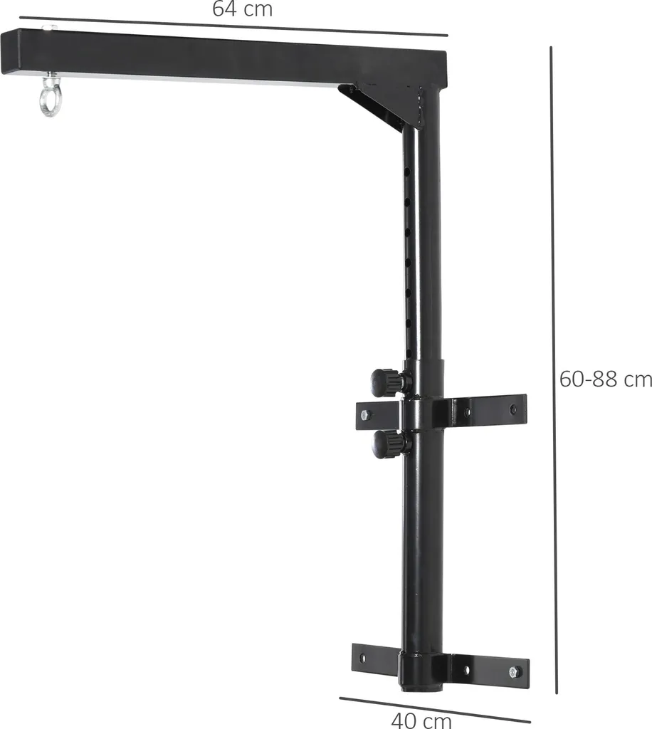 Support de Boxe Robuste en Acier HOMCOM - Hauteur Ajustable Max 100kg - 5