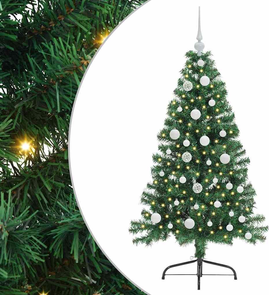 "2026 Moderne" Künstlicher vorbeleuchteter Weihnachtsbaum Grün 120cm PVC - Künstliche Weihnachtsbäume CC159083