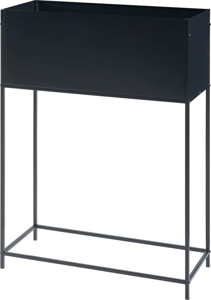 Support pour plantes Porsgrunn en métal noir 100 x 70 x 30 cm