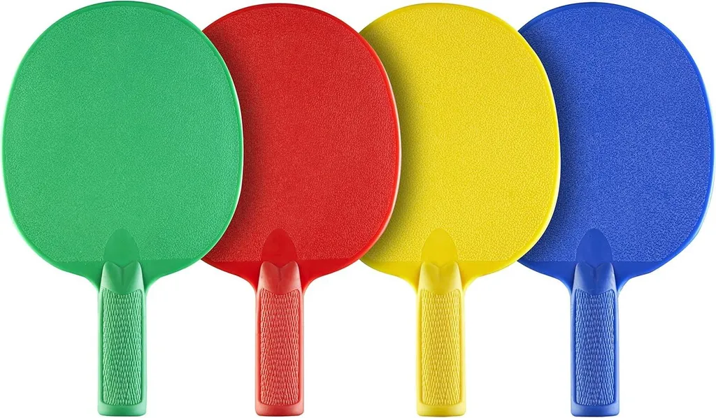 Raquette de ping-pong colorée en bois multicouche avec revêtement Adhérent
