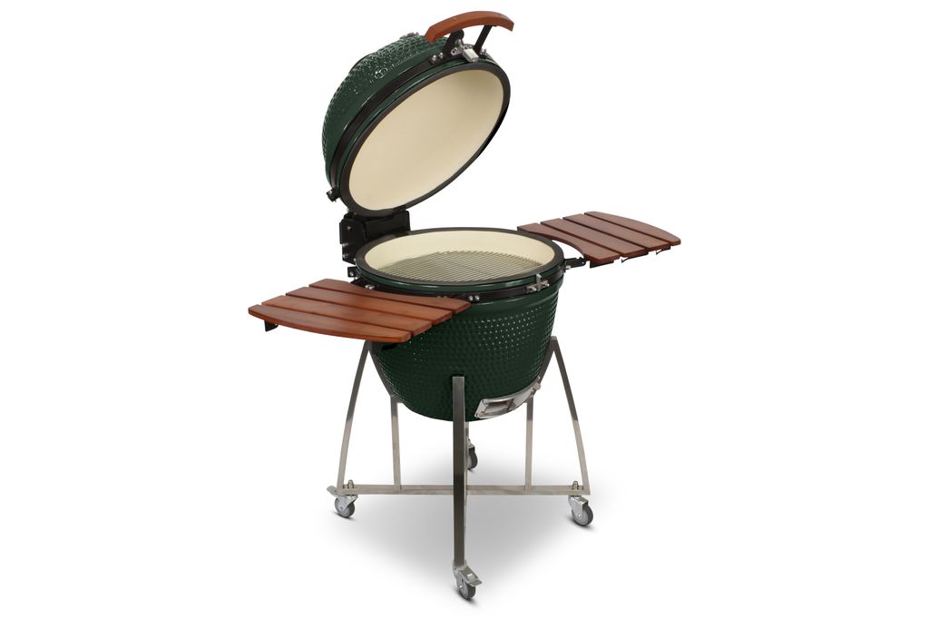 Kamado CL-23,5 Profi Keramik Grill Grün, Grilldurchmesser 60cm, Grillrostdurchmesser 51,5cm, BBQ Grillei Holzkohlegrill Grill Keramikgrill
