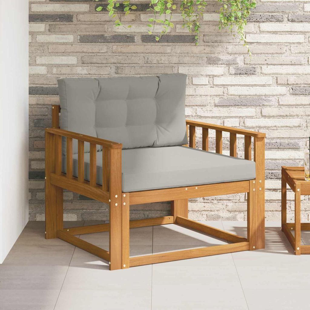 Outdoor Mittelsofa - CLORIS - Modulare Sofateile - Massivholz Akazie Natur - Klassische Sofas C1480