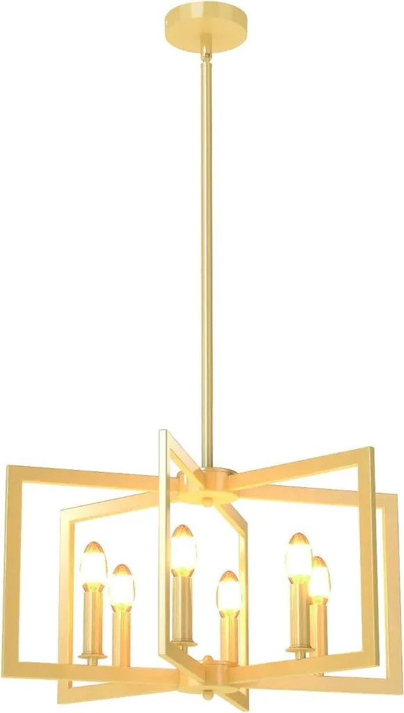 Luminaire de Plafond Ajustable Bronze Champagne pour Salon et Séjour