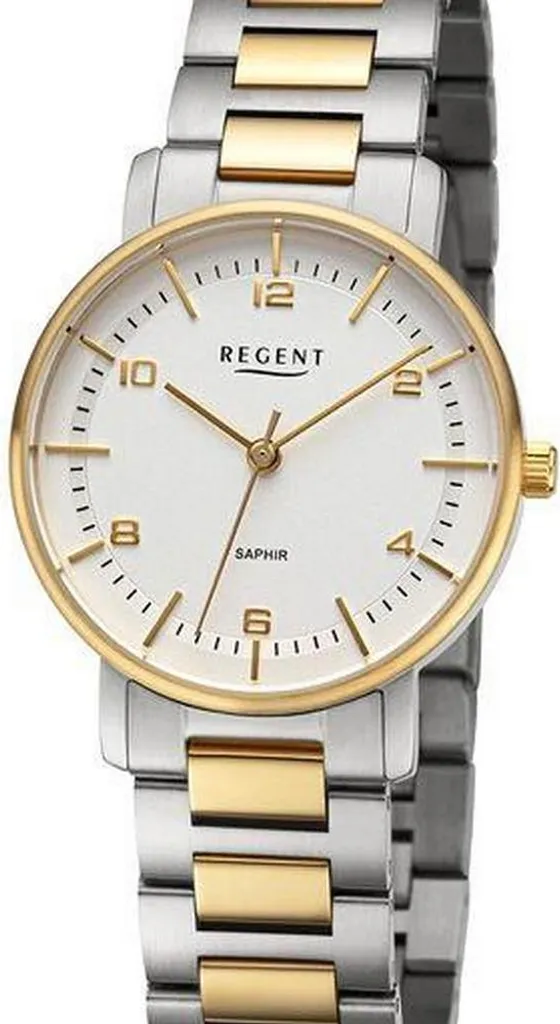Regent F-1484 Montre femme étanche et robuste en acier inoxydable pur