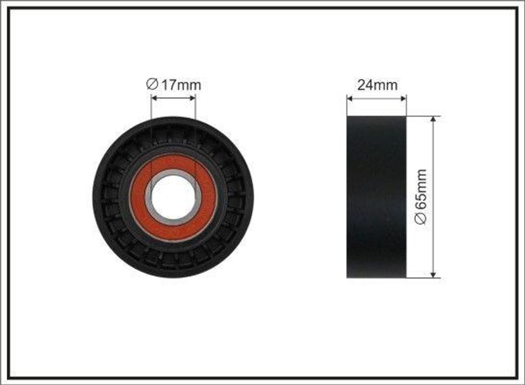CAFFARO 500648 Spannrolle Keilrippenriemen 65mm für VOLVO XC60 (156) V70 III (135) V60 (155, 157) XC40 (536) XC60 II (246) V40 Schrägheck (525, 526)