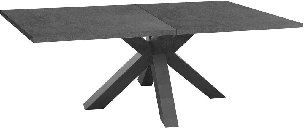 Esstisch ausziehbar Ela 1 140 x 90 x 75 Esszimmertisch Graphit 13504-140