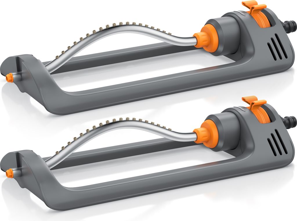Brandson Viereckregner, Garten Rasensprenger, Vierecksprenger, Oszillations-Regner, Sprinkler, bis 153 m², 2er Set, Rasen Bewässerung, Reichweite...