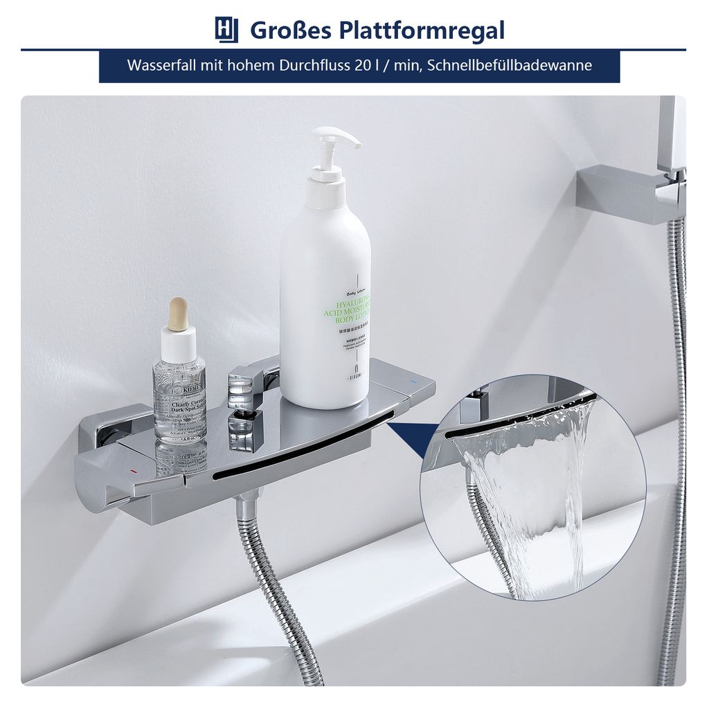 Duschsystem Homelody，Badezimmer Duschgarnitur 2 Produktbild 3