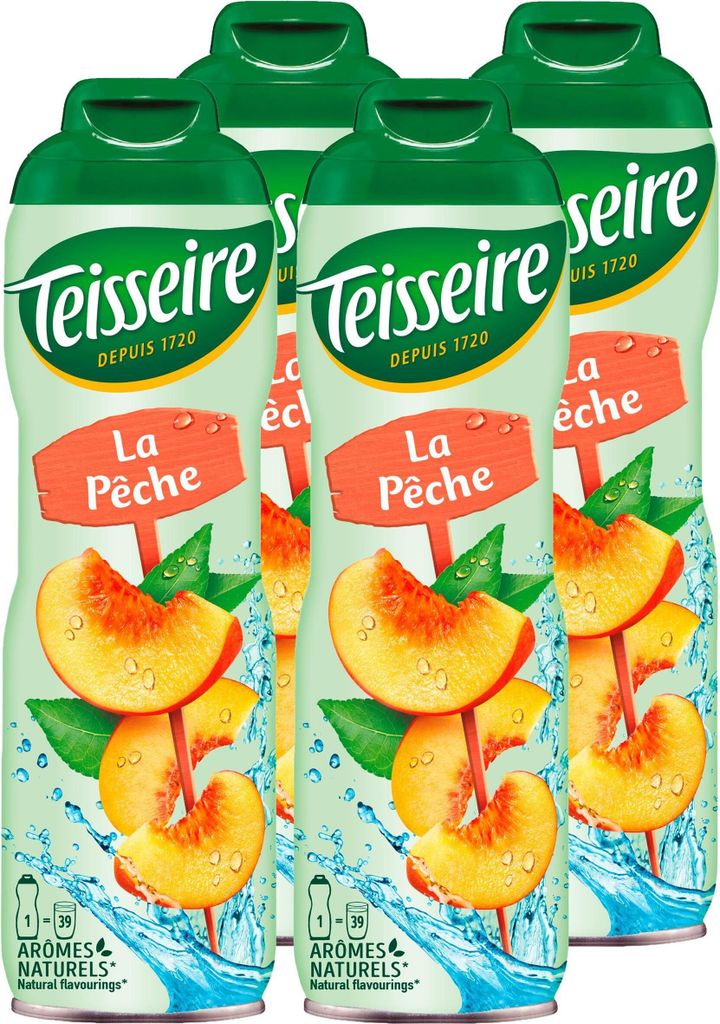 Teisseire Getränke-Sirup Peach/Pfirsich 600ml - Intensiv im Produktbild 