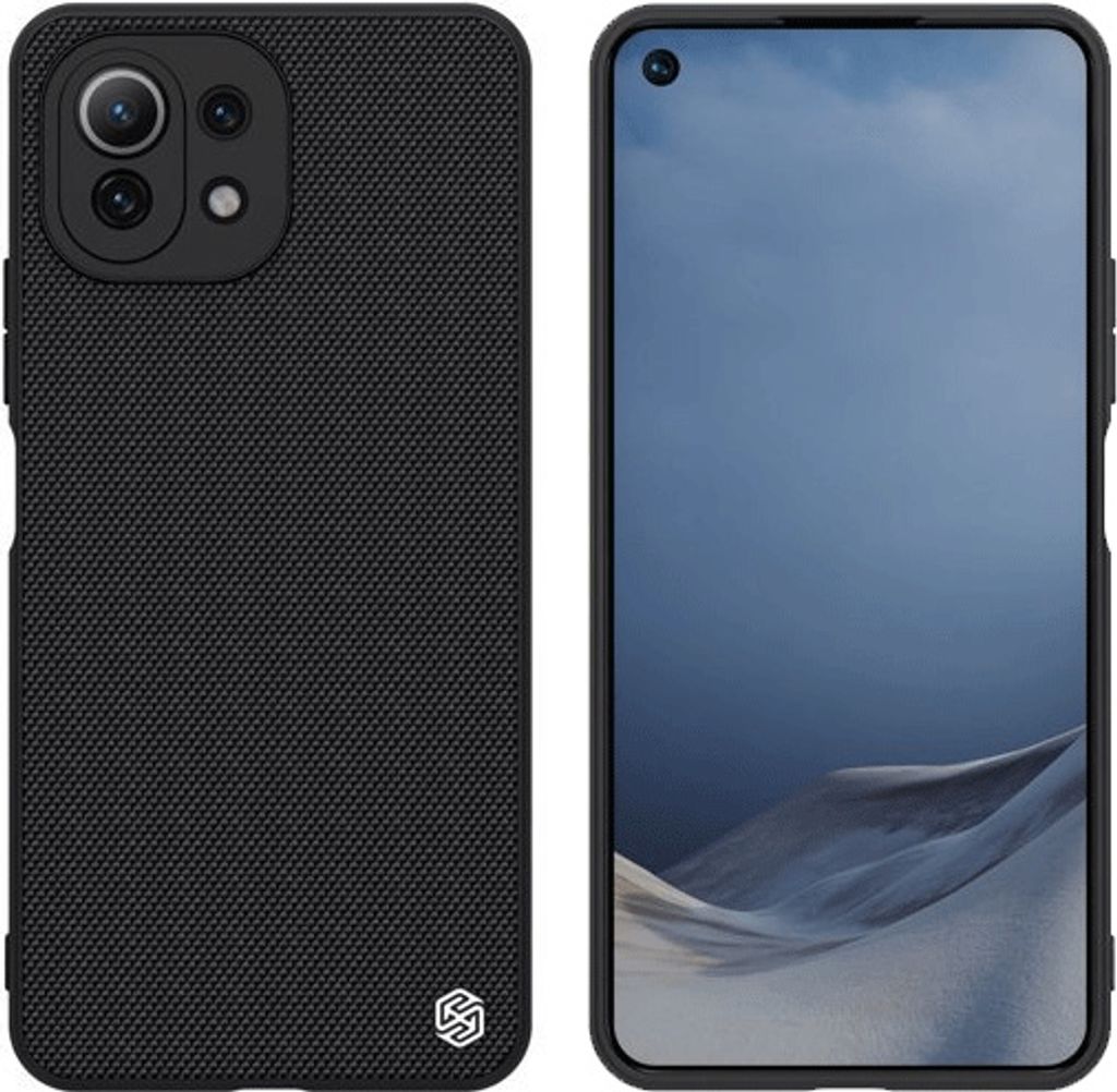 Nillkin Textured Schutz-Hülle mit Gelrahmen für Xiaomi Mi 11 Lite 5G, schwarz