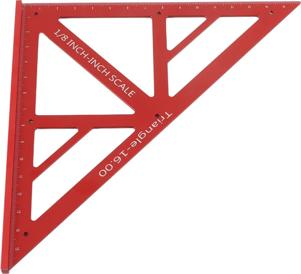 Règle triangulaire robuste en alu avec rapporteur d'angle pour le bois - 4