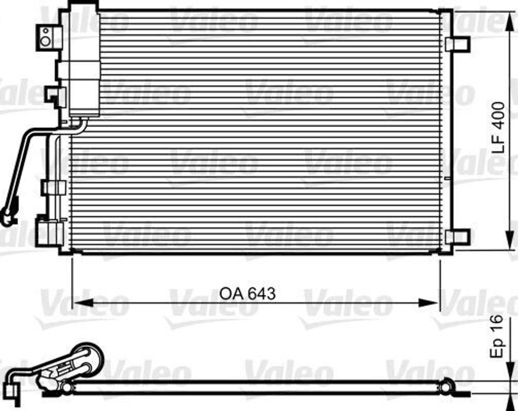 VALEO 814009 - OE 92100 JD500 Klimakondensator mit Trockner für Qashqai +2 I (J10)