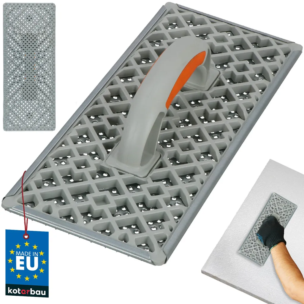 KOTARBAU® tavola di levigatura per polistirolo 375x155 mm per livellare le giunzioni dei pannelli di polistirolo